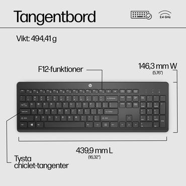 HP 230 Wireless Keyboard Black
