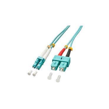 Lindy 1.0m OM3 LC - SC Duplex InfiniBand og fiberoptisk kabel 1 m Turkis