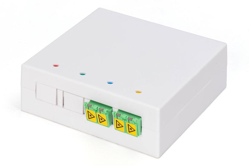 DIGITUS FTTH Geh&Atilde;&curren;use mit 2 x LC/APC DX Kupplung mit Shutter