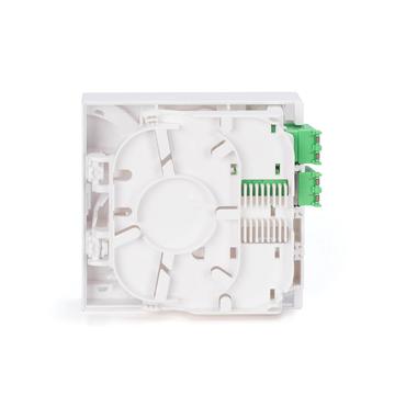 DIGITUS FTTH Geh&Atilde;&curren;use mit 2 x LC/APC DX Kupplung mit Shutter