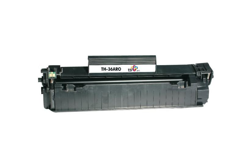 TB - sort - kompatibel - Genproduceret - tonerpatron (alternativ til: HP 36A)