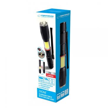 Esperanza Dione Sort Hånd lommelygte LED