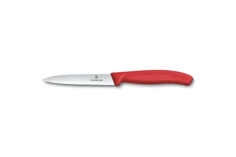 Victorinox Swiss - urtekniv med takker - 10 cm - rød