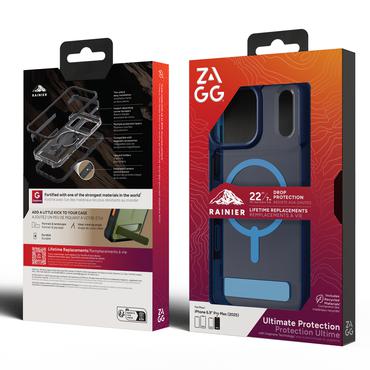 ZAGG Rainier Snap Kickstand mobiltelefon etui 17,5 cm (6.9") Cover Blå