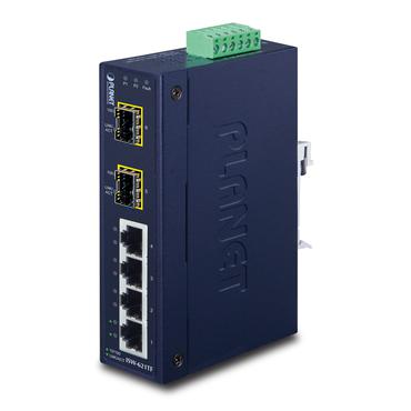 PLANET ISW-621TF netværksswitch Ikke administreret L2 Fast Ethernet (10/100) Blå
