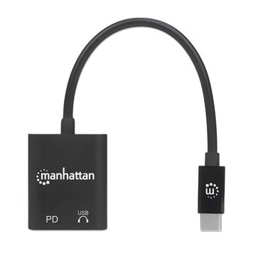 Manhattan 153348 kabel til mobiltelefon Sort 0,112 m