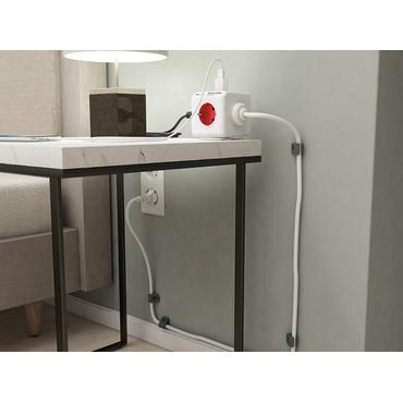 Allocacoc PowerCube stikd&aring;se 1,5 m 5 AC stikkontakt(er) Indend&oslash;rs R&oslash;d, Hvid