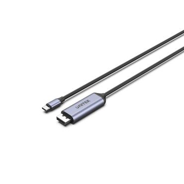 Unitek V1423C - videoadapterkabel - 24 pin USB-C til DisplayPort - 1.8 m