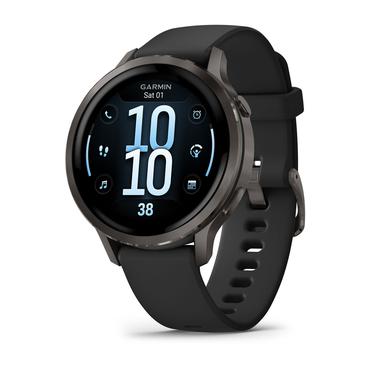 Garmin Venu 4 3,05 cm (1.2") AMOLED 41 mm Digital 390 x 390 pixel Berøringsskærm Sort Wi-Fi GPS (satellit)