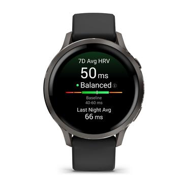 Garmin Venu 4 3,05 cm (1.2") AMOLED 41 mm Digital 390 x 390 pixel Berøringsskærm Sort Wi-Fi GPS (satellit)