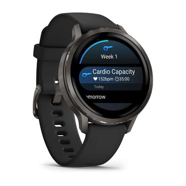 Garmin Venu 4 3,05 cm (1.2") AMOLED 41 mm Digital 390 x 390 pixel Berøringsskærm Sort Wi-Fi GPS (satellit)