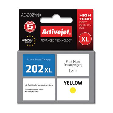 Activejet AE-202YNX Ink (erstatning Epson 202XL H44010; Supreme; 12 ml; gul)