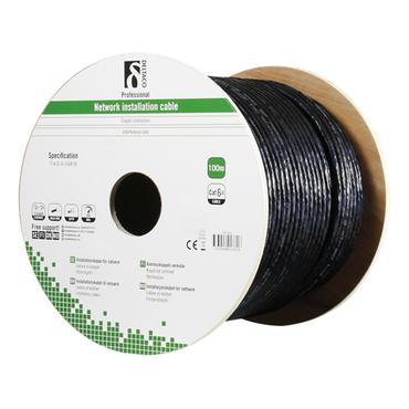 DELTACO TP-52 - bulkkabel - 100 m - svart