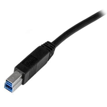 StarTech.com 2m 6 ft Certified SuperSpeed USB 3.0 A to B Cable Cord - USB 3 Cable - 1x USB 3.0 A (M), 1x USB 3.0 B (M) - 2 meter, Black (USB3CAB2M) - USB-kabel - USB Type B til USB Type A - 2 m