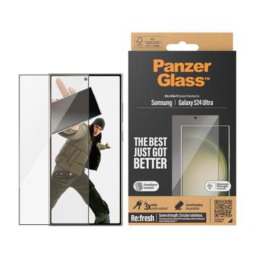 PanzerGlass - sk&auml;rmskydd f&ouml;r mobiltelefon - ultrabred passning med EasyAligner