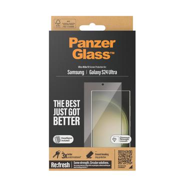 PanzerGlass - sk&auml;rmskydd f&ouml;r mobiltelefon - ultrabred passning med EasyAligner