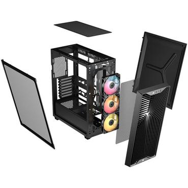 Corsair Chassi - Midi Tower - Mini-ITX, Micro ATX, ATX - 16,5 cm - 7 - 120,140 mm
