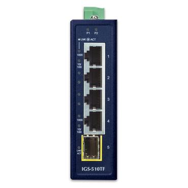 PLANET IGS-510TF netværksswitch Ikke administreret Gigabit Ethernet (10/100/1000) Blå