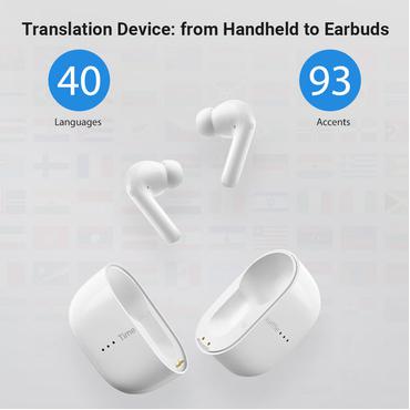 Timekettle M3 Translator Headset Trådløs I ørerne Opkald/musik Bluetooth Hvid
