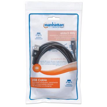 Manhattan 354936 USB-kabel USB 2.0 3 m USB C USB A Sort