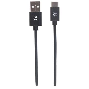 Manhattan 354936 USB-kabel USB 2.0 3 m USB C USB A Sort