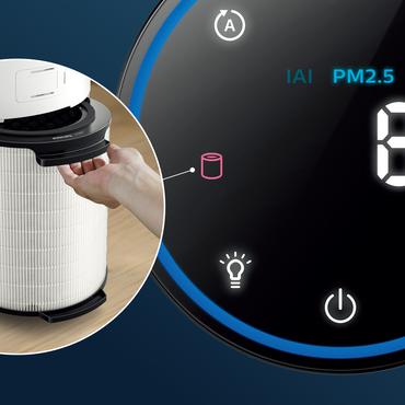 Philips FY1700 - filter - vit / svart