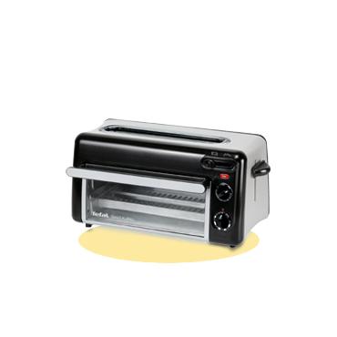 Tefal Toast n' Grill TL 6008 A12 - elektrisk ugn/br&ouml;drost - svart/matt aluminium