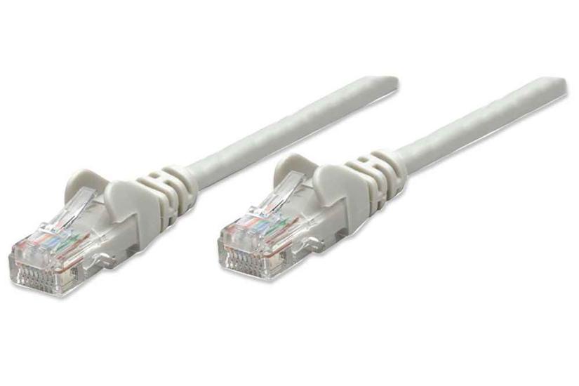 Intellinet Network Patch Cable, Cat6, 1m, Grey, CCA, U/UTP, PVC, RJ45, Gold Plated Contacts, Snagless, Booted, Lifetime Warranty, Polybag - patchkabel - 1 m - grå