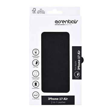 Essentials iPhone Air Leather Mag wallet, detachable, magnet, black
