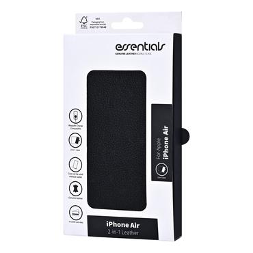 Essentials iPhone Air Leather Mag wallet, detachable, magnet, black