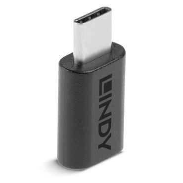 Lindy 41896 kabel k&oslash;nsskifter USB-C Micro-B Sort