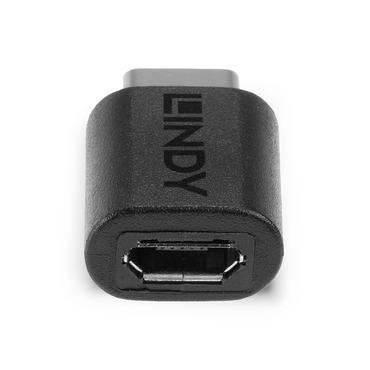 Lindy 41896 kabel k&oslash;nsskifter USB-C Micro-B Sort
