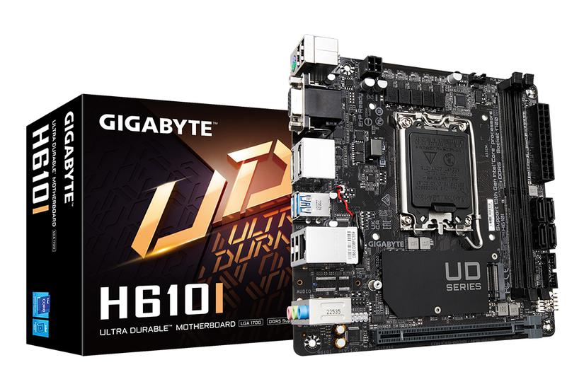 Gigabyte H610I - 1.0 - moderkort - mini ITX - LGA1700-uttag - H610
