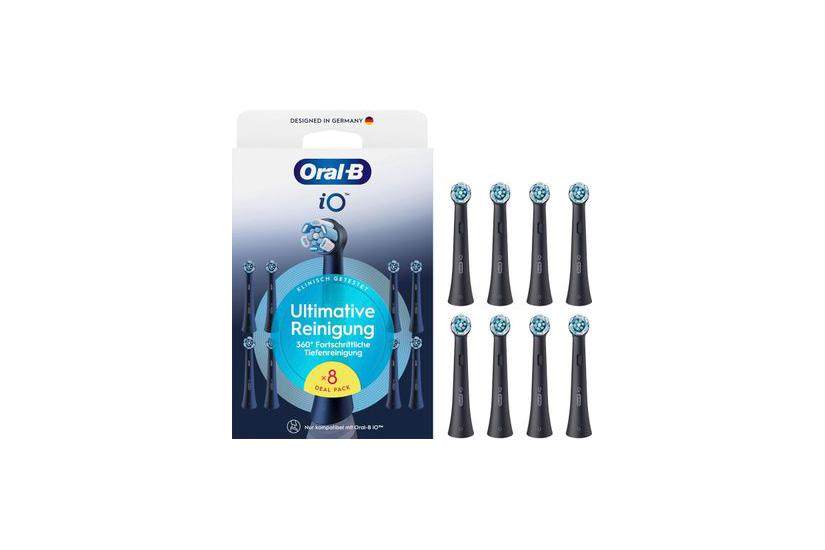 Braun Tandbørstehoved - Oral-B iO - 8 stk - Sort