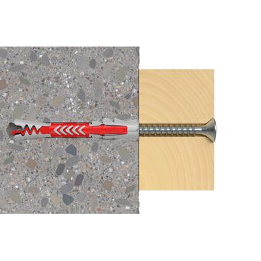 Fischer 545838 skrueanker og v&aelig;gudtag 100 stk Skrue og v&aelig;gstiks&aelig;t 30 mm