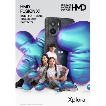 HMD FUSION X1 DS TA-1672 6/128 FLASHY 16,7 cm (6.56") Dual SIM 5G USB Type-C 5000 mAh Sort