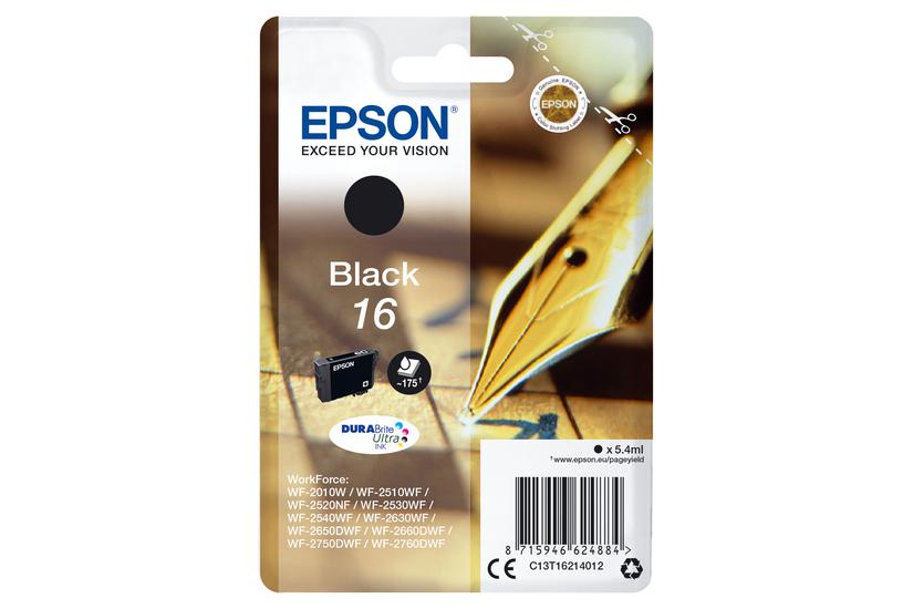 Epson 16 - svart - original - bl&auml;ckpatron