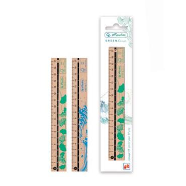 Herlitz Lineal 17cm GREENline Holz