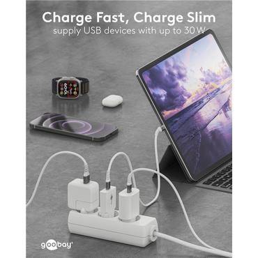 USB-C™ PD GaN Fast Charger Slim (30 W)