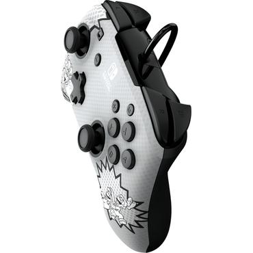 PDP REMATCH: Comic Attack Sort, Grå, Hvid USB Gamepad Analog/digital Nintendo Switch, Nintendo Switch OLED