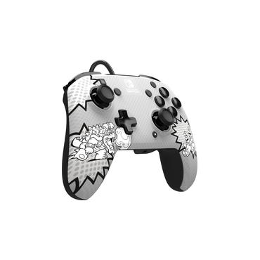 PDP REMATCH: Comic Attack Sort, Grå, Hvid USB Gamepad Analog/digital Nintendo Switch, Nintendo Switch OLED