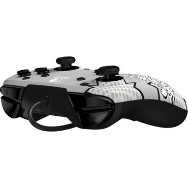 PDP REMATCH: Comic Attack Sort, Grå, Hvid USB Gamepad Analog/digital Nintendo Switch, Nintendo Switch OLED