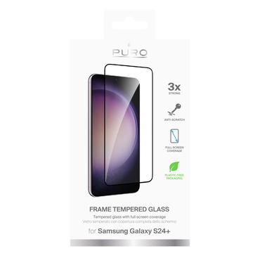 Samsung Galaxy S24+/S25+ Frame Tempered Glass, black