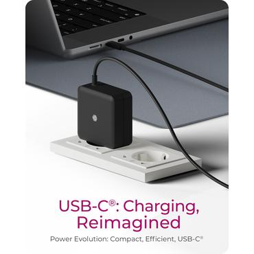 ICY BOX IB-PS111-PD strømforsyningsadapter - 24 pin USB-C - 65 Watt