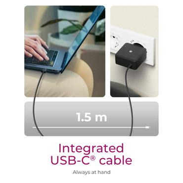 ICY BOX IB-PS111-PD strømforsyningsadapter - 24 pin USB-C - 65 Watt