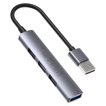 UNITEK H1208A interface hub USB 3.2 Gen 1 (3.1 Gen 1) Type-A 5000 Mbit/s Grå