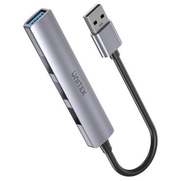 UNITEK H1208A interface hub USB 3.2 Gen 1 (3.1 Gen 1) Type-A 5000 Mbit/s Grå