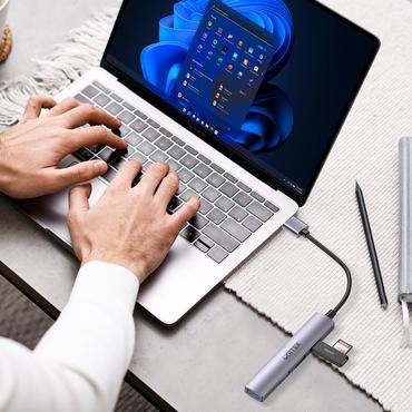 UNITEK H1208A interface hub USB 3.2 Gen 1 (3.1 Gen 1) Type-A 5000 Mbit/s Grå