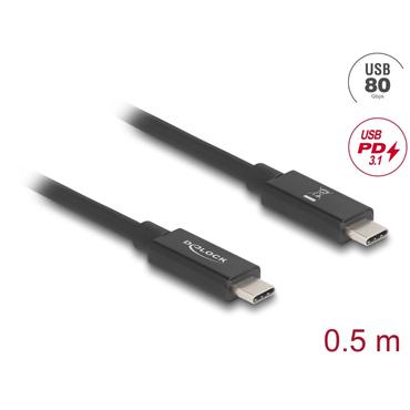 Delock - USB typ C-kabel - 24 pin USB-C till 24 pin USB-C - 50 cm