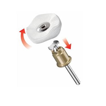 Dremel EZ SpeedClic 423S - poleringshjul - f&ouml;r plast, aluminum, metallr&ouml;r, rostfritt st&aring;l, bladmetall, koppar, silver, guld, mjuk metall, m&auml;ssing, plexiglas, h&auml;rdat st&aring;l, glassfiberf&ouml;rst&auml;rkt plast, st&aring;lprofiler